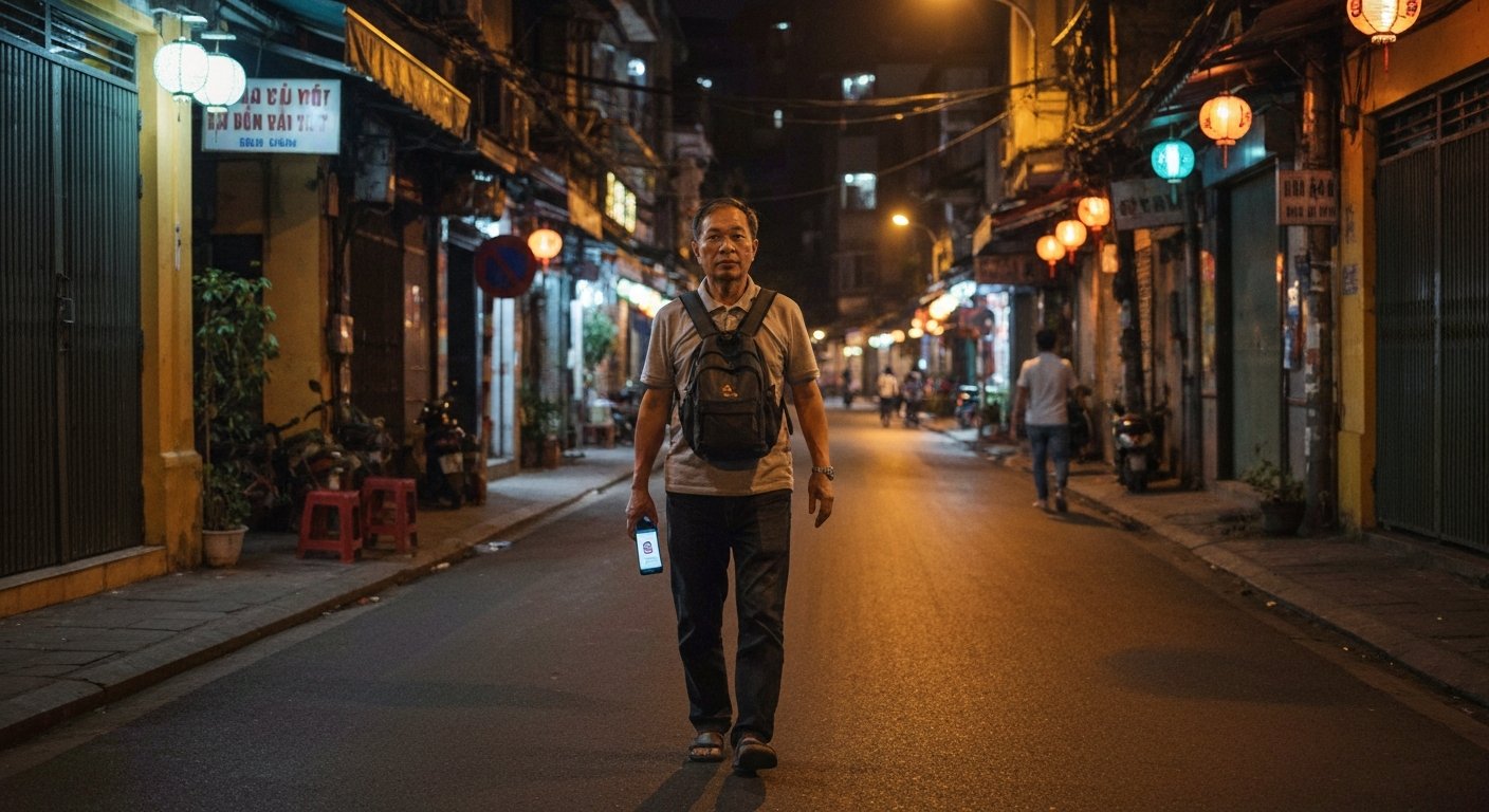 하노이 안전과 바가지 주의 이미지를 보여주는 컷