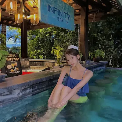 노을질때 밤수영은 너무 좋은걸…? instagram for mingddo_h